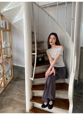 Swing collar slim tee