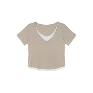 Double V-neck tee