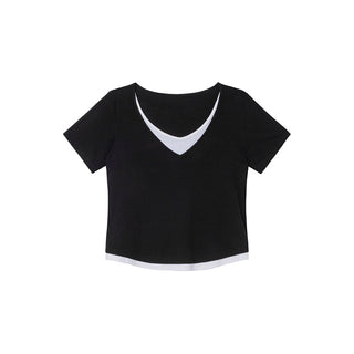 Double V-neck tee