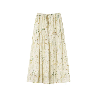 Embroidered A-line skirt