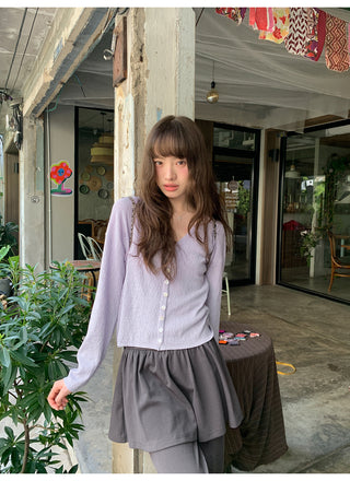Patchwork bootcut pants
