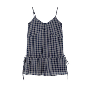 Plaid lace camisole