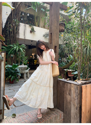 Bohemian embroidered dress
