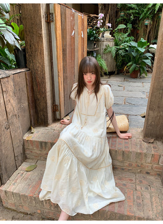 Bohemian embroidered dress