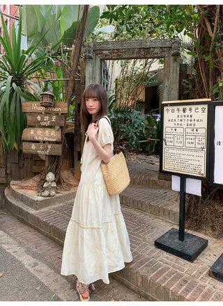 Bohemian embroidered dress