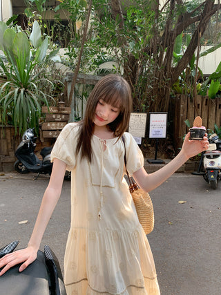 Bohemian embroidered dress