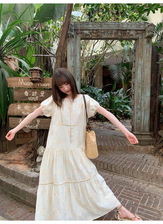 Bohemian embroidered dress