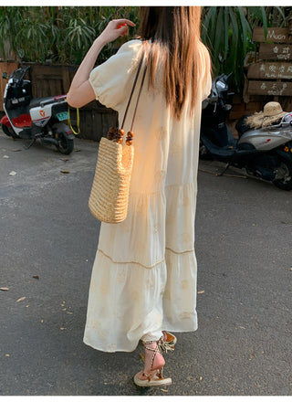 Bohemian embroidered dress