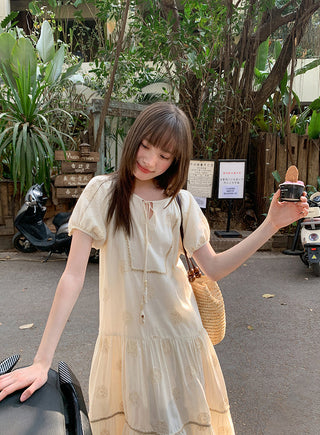 Bohemian embroidered dress