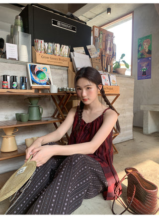 Plaid bandage top