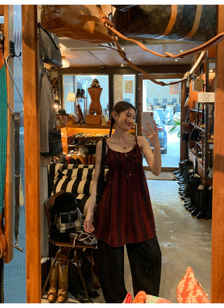 Plaid bandage top