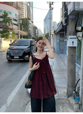 Plaid bandage top