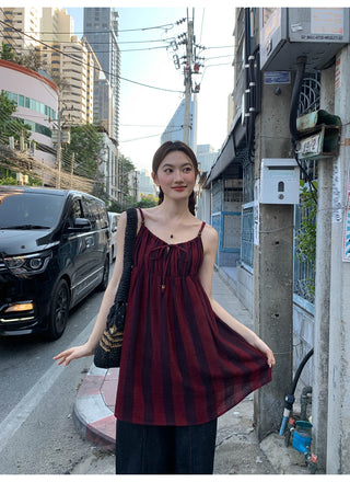 Plaid bandage top