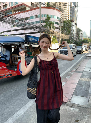 Plaid bandage top