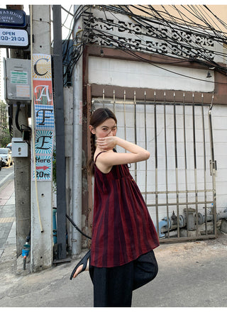 Plaid bandage top