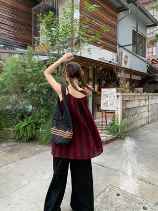 Plaid bandage top