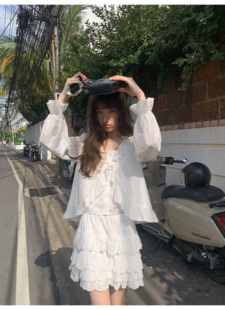 Ruffle two-piece top