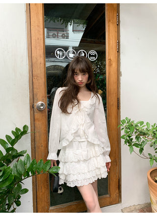 Ruffle two-piece top
