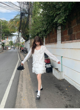 Ruffle two-piece top