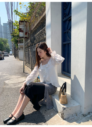 Ruffle two-piece top