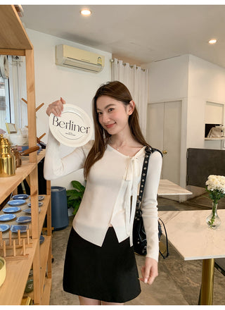 V-neck knit top