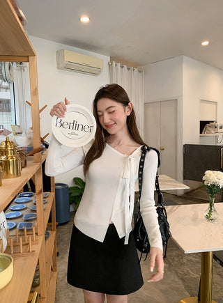 V-neck knit top