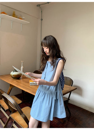Drawstring vest dress