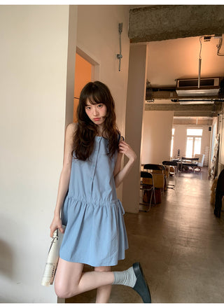 Drawstring vest dress