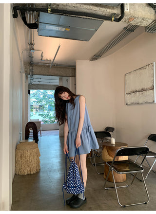 Drawstring vest dress