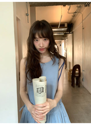 Drawstring vest dress
