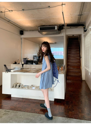 Drawstring vest dress