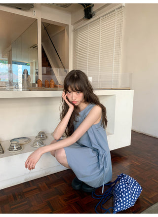 Drawstring vest dress