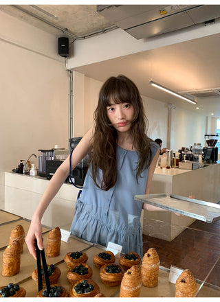 Drawstring vest dress