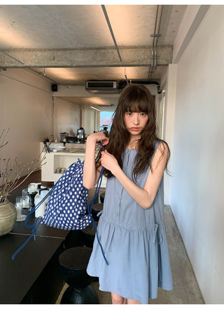 Drawstring vest dress