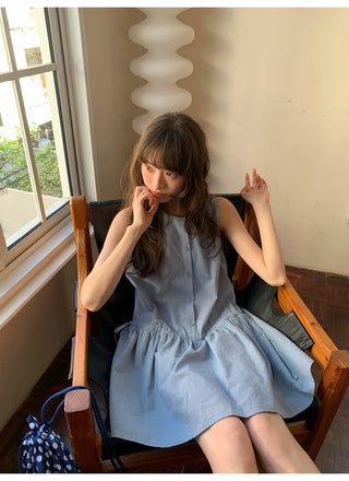 Drawstring vest dress