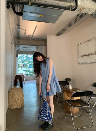Drawstring vest dress