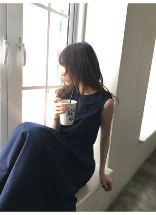 Lace-up vest dress