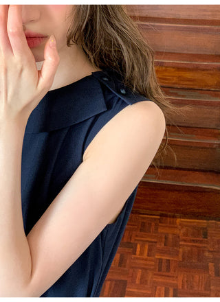 Lace-up vest dress