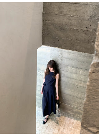 Lace-up vest dress