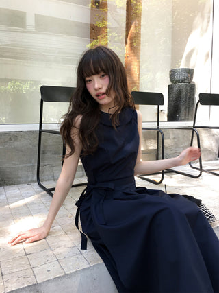 Lace-up vest dress