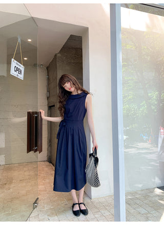 Lace-up vest dress
