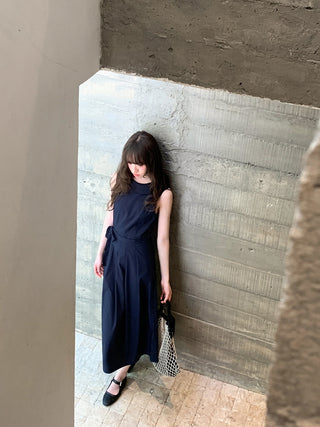 Lace-up vest dress