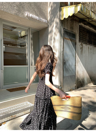Puff sleeve floral dress