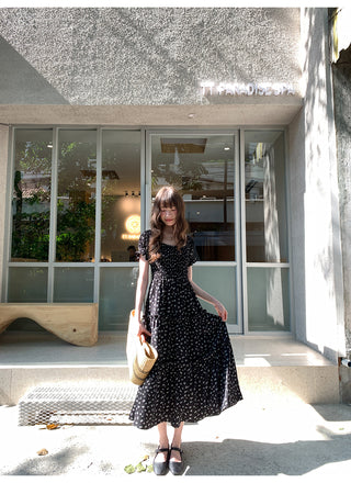 Puff sleeve floral dress