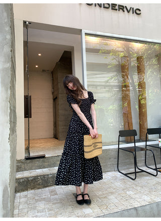 Puff sleeve floral dress