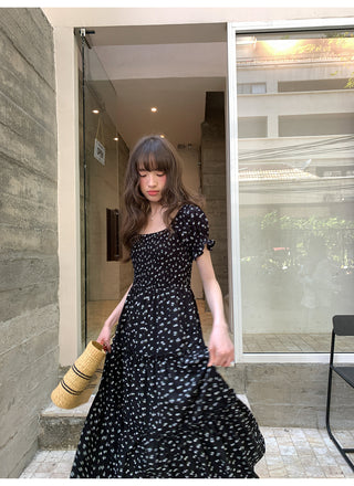 Puff sleeve floral dress