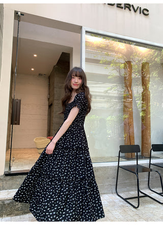 Puff sleeve floral dress