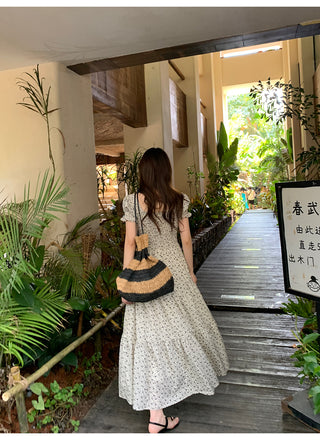 Puff sleeve floral dress