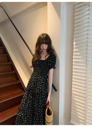 Puff sleeve floral dress