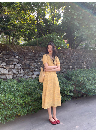 French V-neck dress